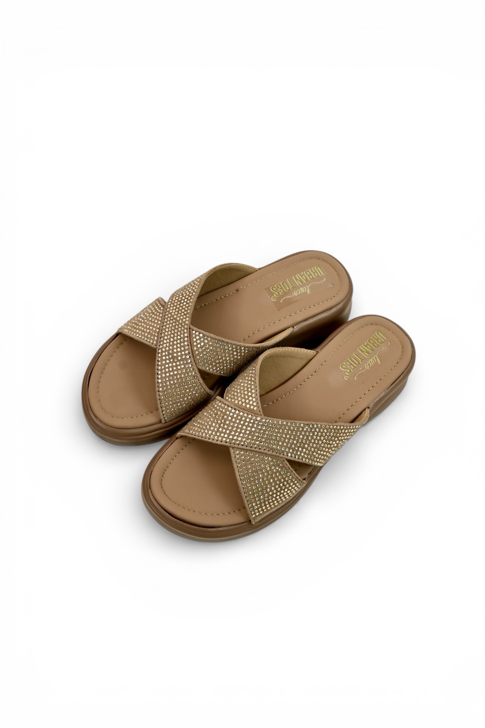 Brown Embellished Platform Slide for Women – Comfort Daily Wear - Image 2