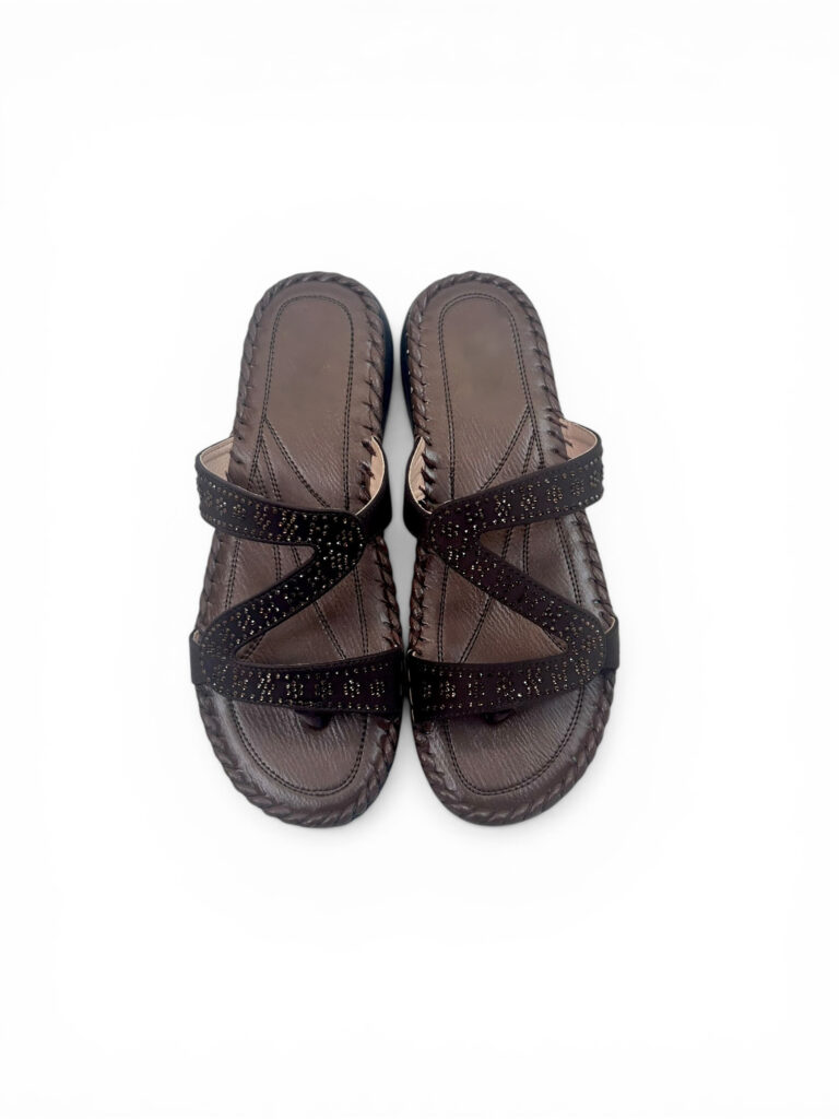 Coffee Embellished Toe-Post Comfort Sandals for Women – Urbantoes
