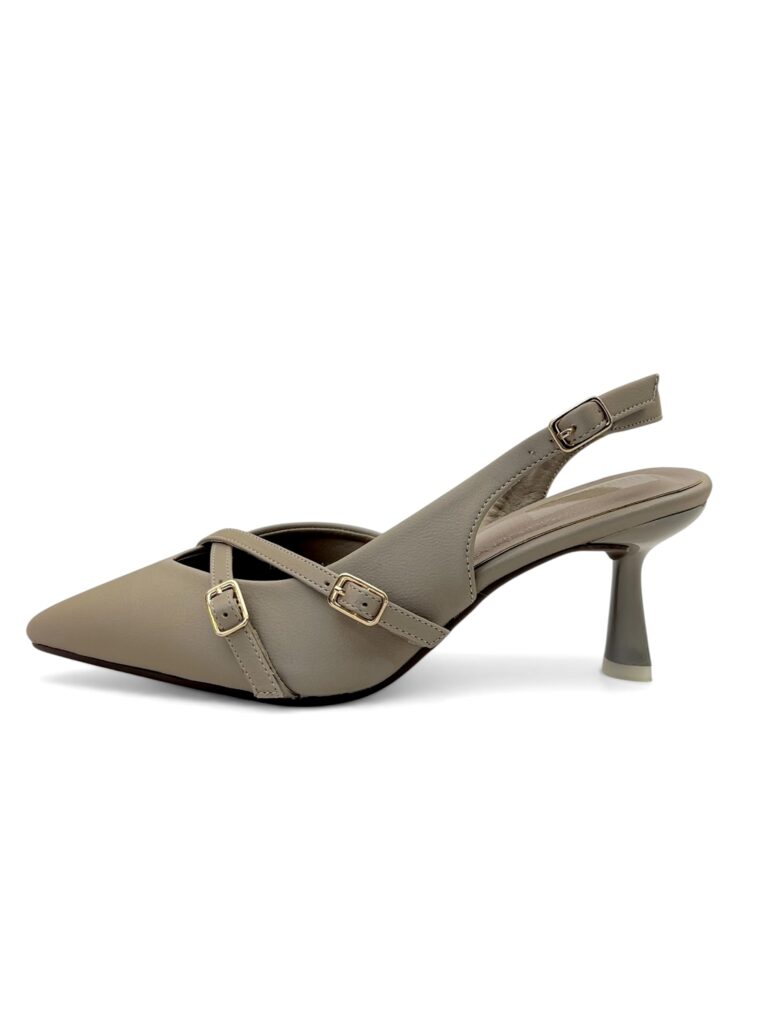Beige Pointed Toe Slingback Kitten Heels for Women – Urbantoes India