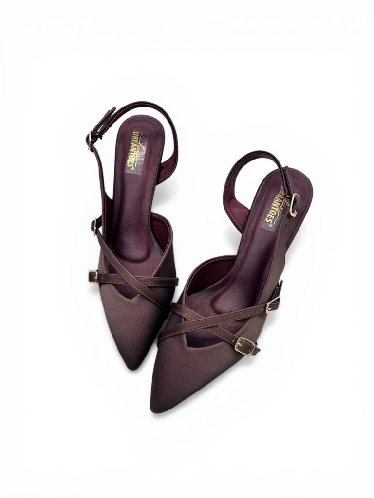 Cherry Pointed Toe Slingback Kitten Heels for Women – Urbantoes India