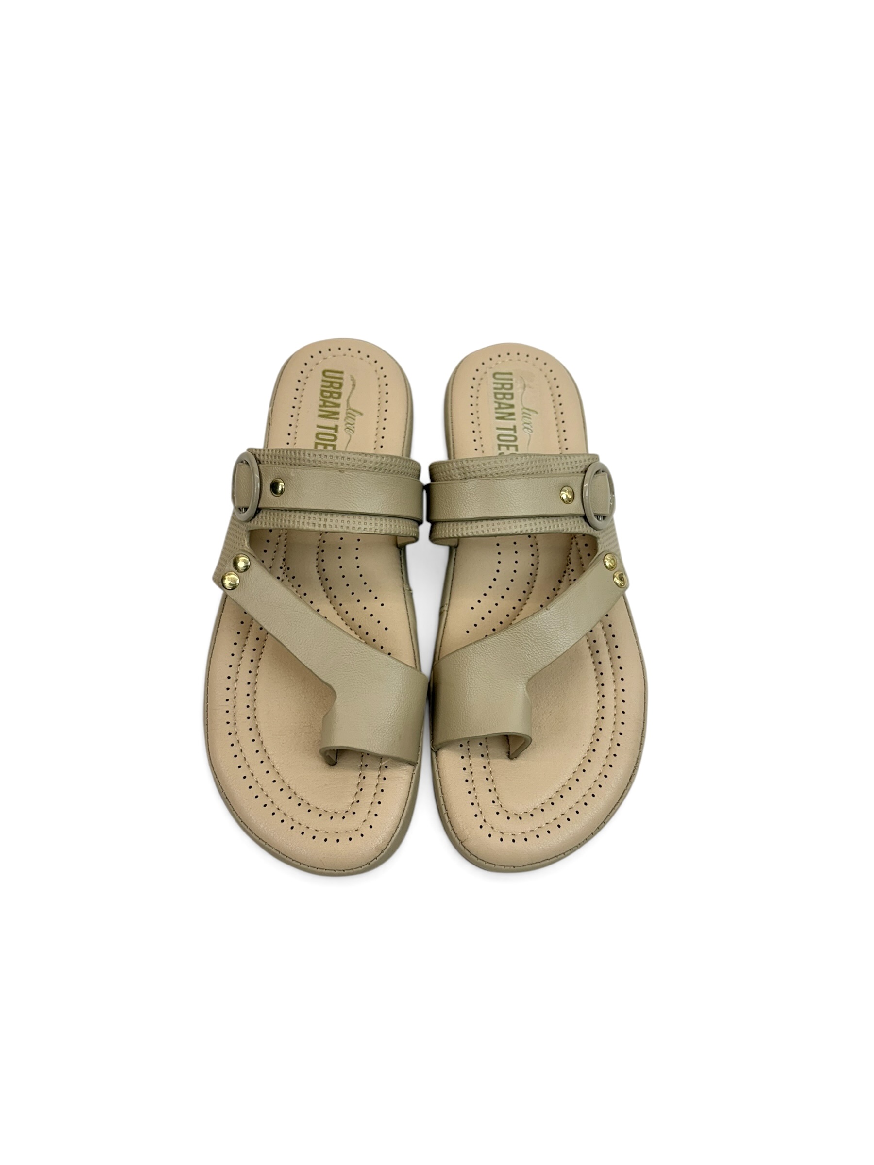 Khakhi Cushioned Toe-Post Comfort Sandals for Women – Urbantoes India - Image 2