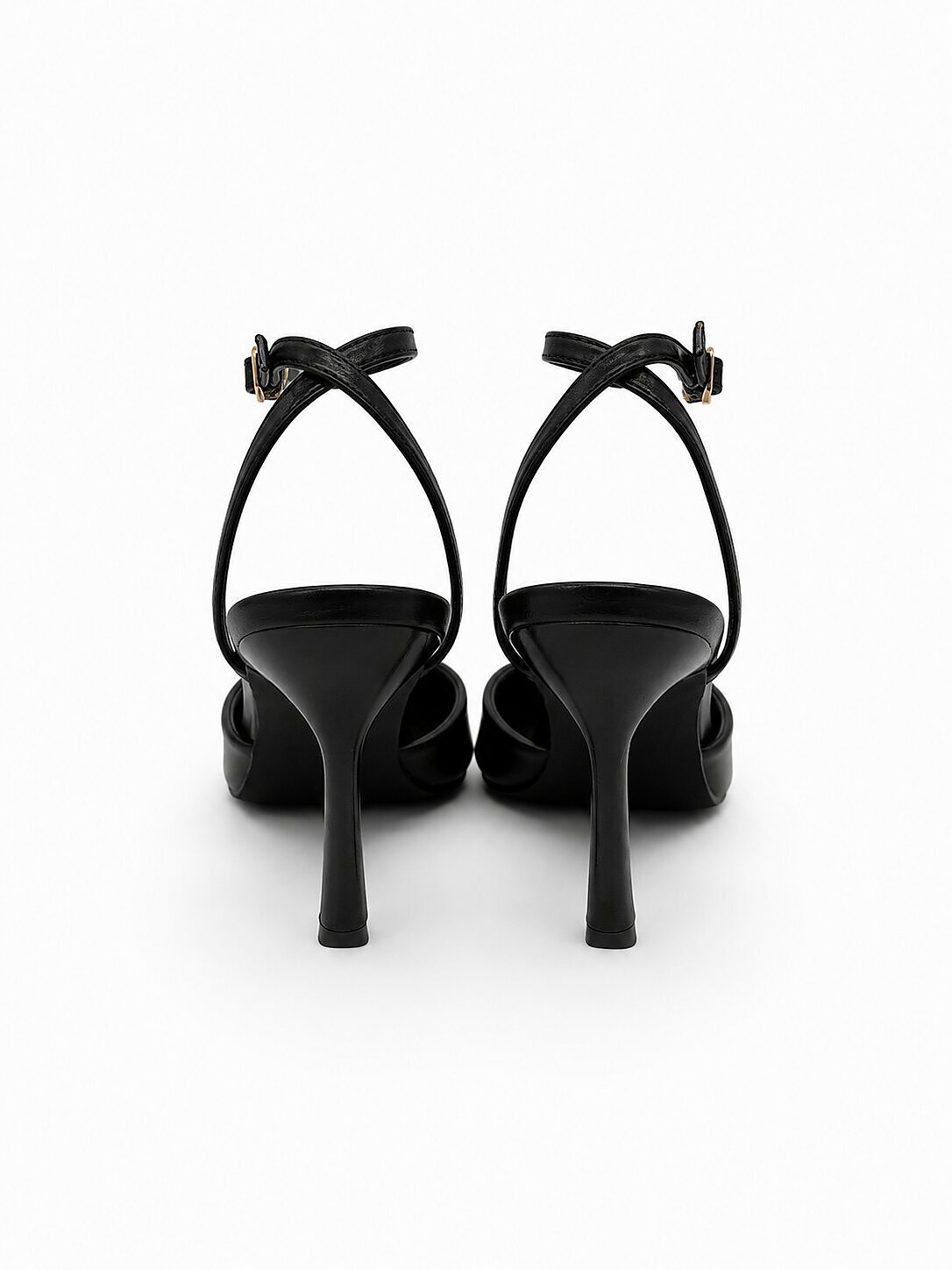 Black Peep Toe Heels for Women with Ankle Strap | UrbanToes - Image 5