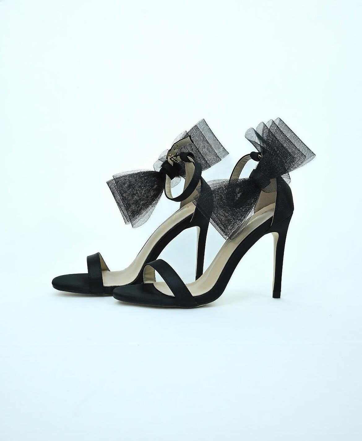 Black Bow Stiletto Heels for Women Party Wear | UrbanToes - Image 4