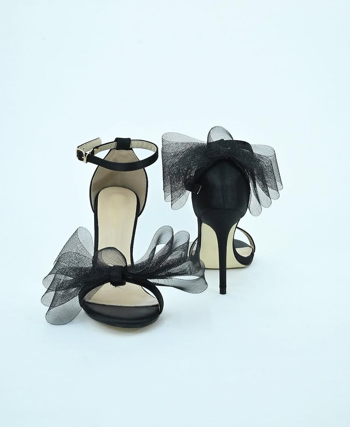 Black Bow Stiletto Heels for Women Party Wear | UrbanToes - Image 3