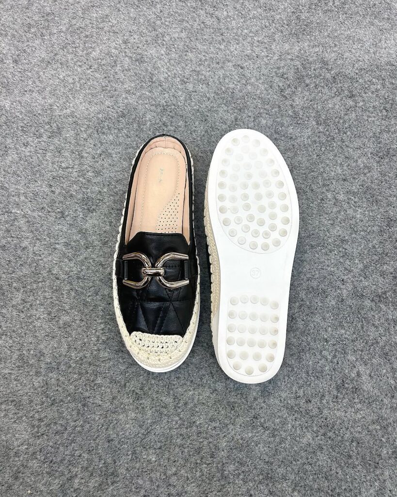 Black Espadrille Mule Shoes for Women Casual Wear | UrbanToes