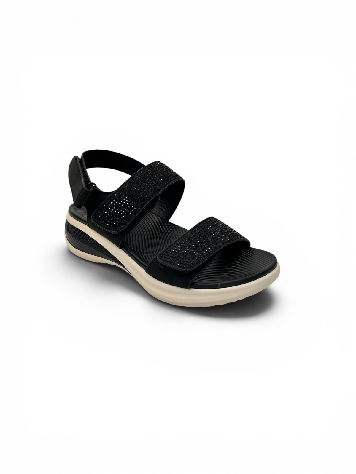 Black Comfort Sandals for Women with Adjustable Straps | UrbanToes - Image 3