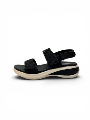 black comfort sandals for women