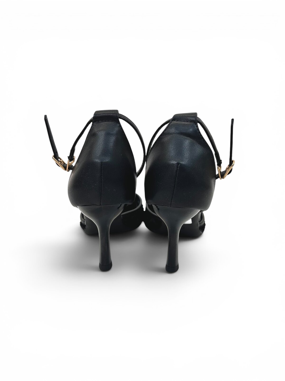 Black Floral Mesh Heels for Women-Urbantoes - Image 5