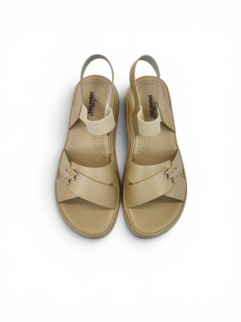 Beige Comfort Sandals for Women Daily Wear | UrbanToes