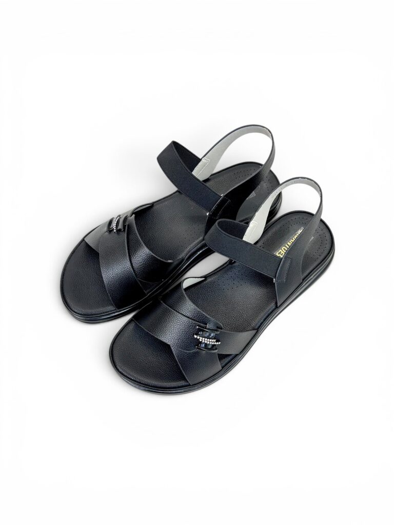 Black Comfort Sandals for Women Daily Wear | UrbanToes