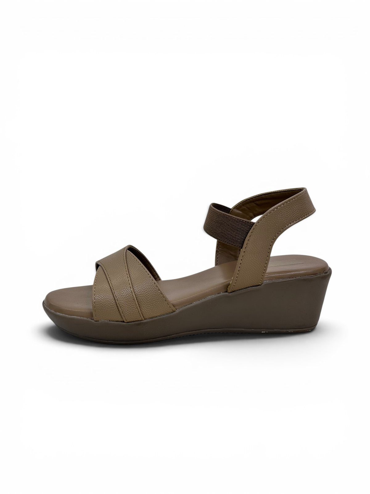 brown comfort wedge sandals for women