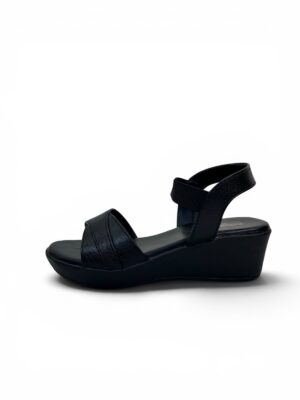 black comfort wedge sandals for women