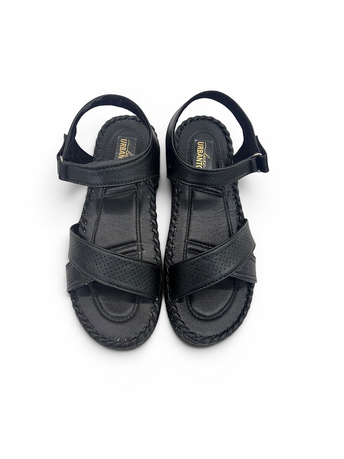 Black Comfort Sandals for Women with Adjustable Ankle Strap | UrbanToes - Image 3