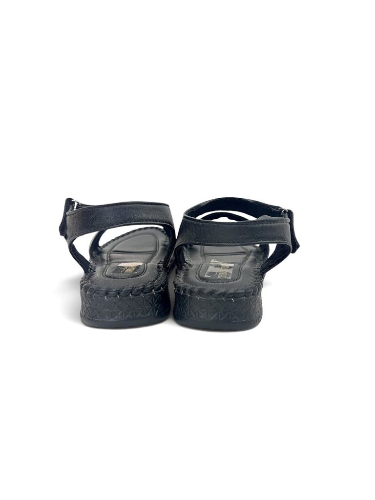 Black Comfort Sandals for Women with Adjustable Ankle Strap | UrbanToes