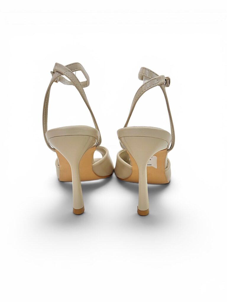 Cream Peep Toe Heels for Women with Ankle Strap | UrbanToes