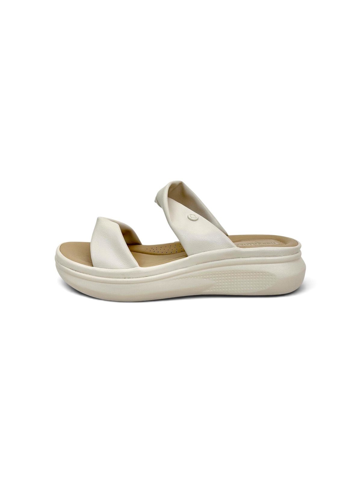 cream comfort wedge sandals for women