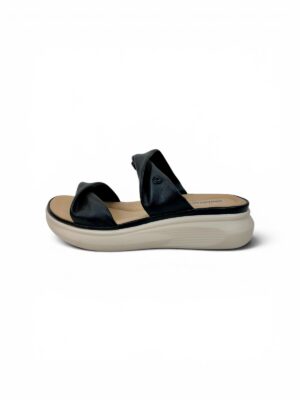 black comfort wedge sandals for women