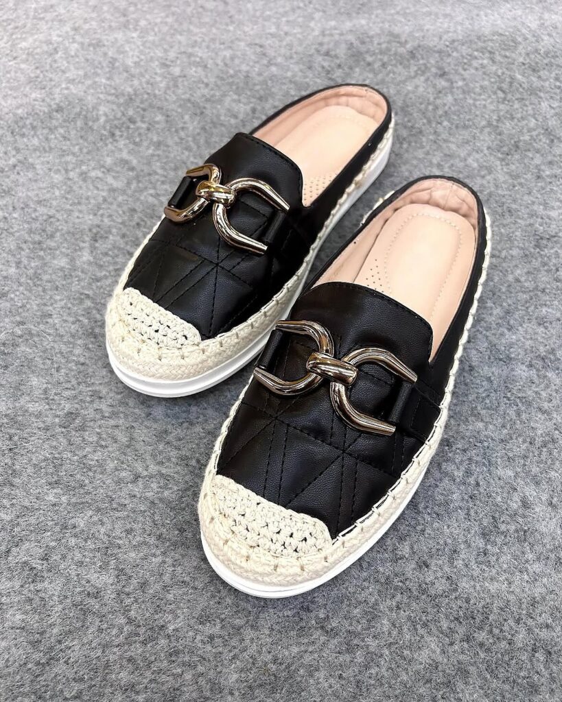 Black Espadrille Mule Shoes for Women Casual Wear | UrbanToes